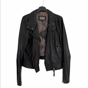 Aritzia x Mackage Black Leather Motorcycle Jacket